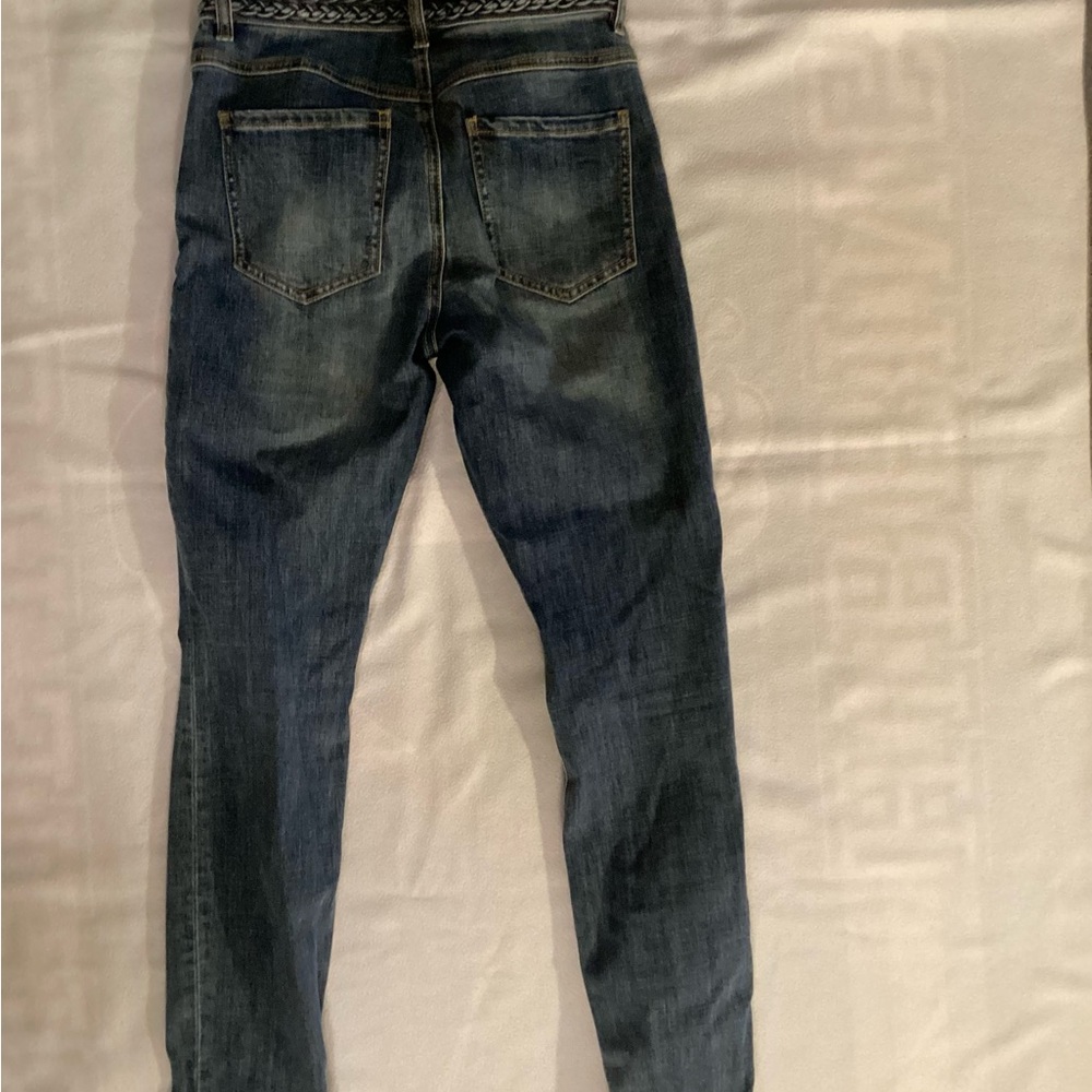 CABI Jeans braided waistband size 0